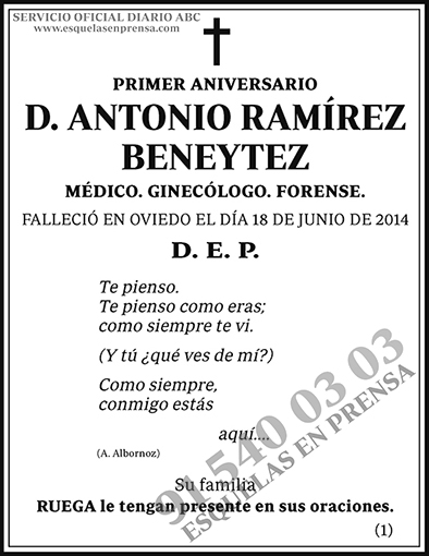 Antonio Ramírez Beneytez